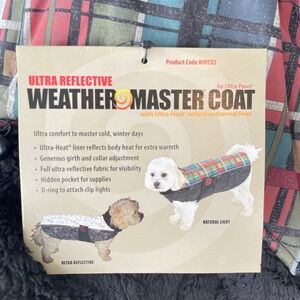 Ultra Paws WeatherMaster Dog Coat 2XL Forest Plaid Ultra Reflective Thermal‎ NWT
